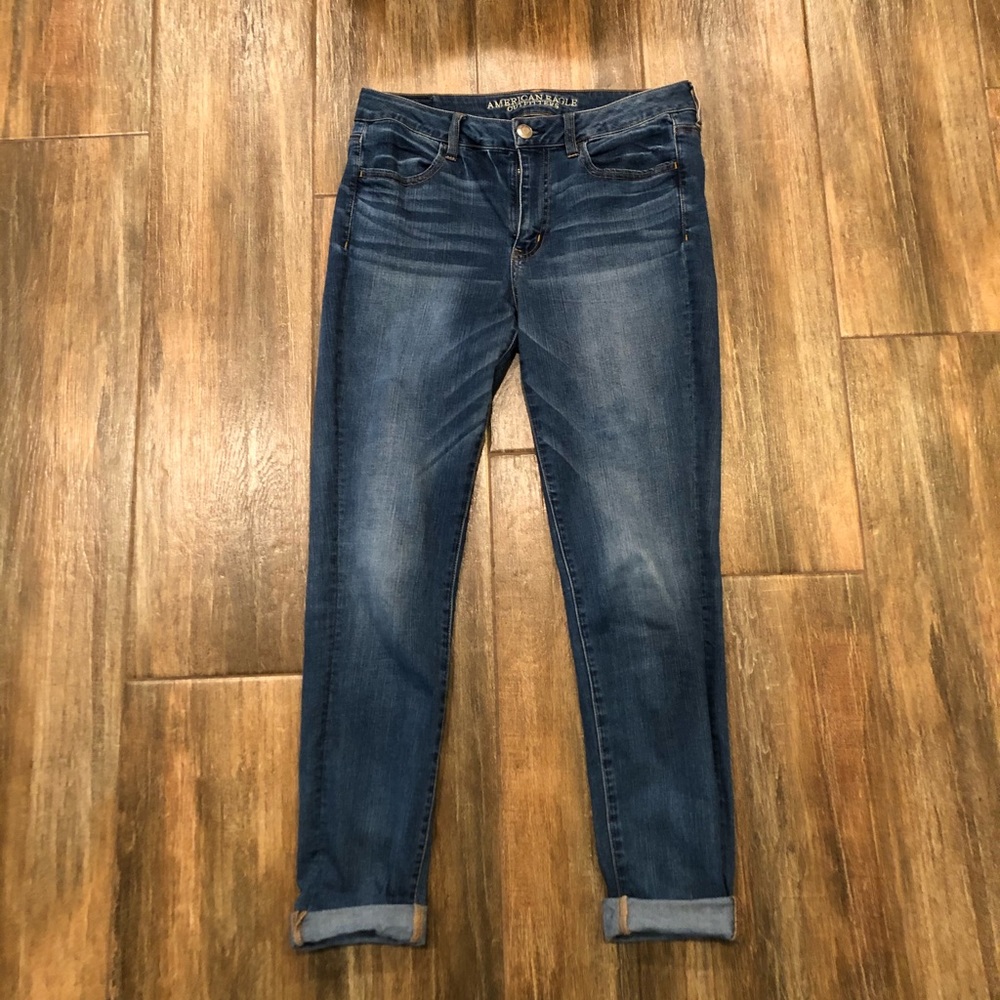 American Eagle Super Stretch Blue Skinny Jeans